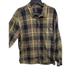 Oakley Shirt Mens XXL   Plaid Lightweight Flannel Button‎ Up Outdoors